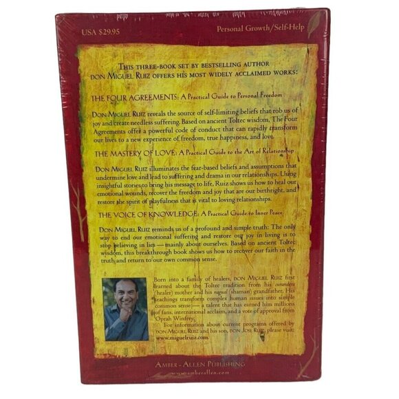 The Four Agreements Toltec Wisdom 3 Book Set by Don Miguel Ruiz and Janet Mills - Picture 3 of 6